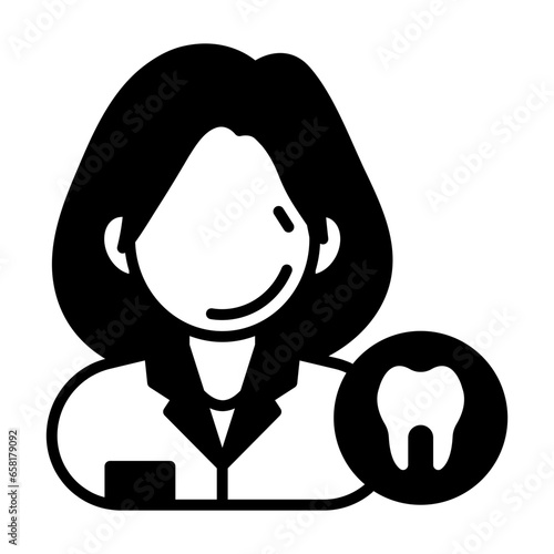 Dentist icon in vector. Illustration