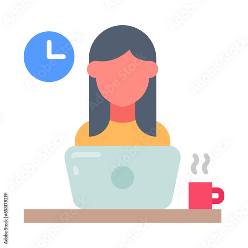 Freelancer icon in vector. Illustration