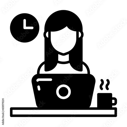 Freelancer icon in vector. Illustration