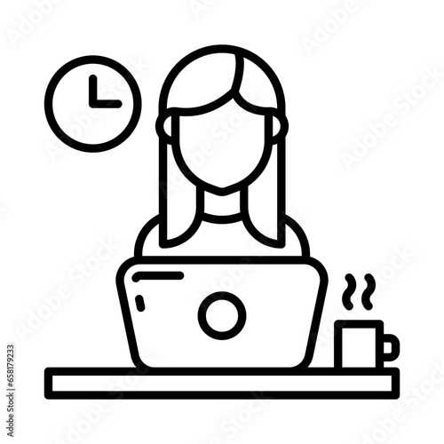 Freelancer icon in vector. Illustration