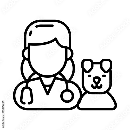 Veterinarian icon in vector. Illustration