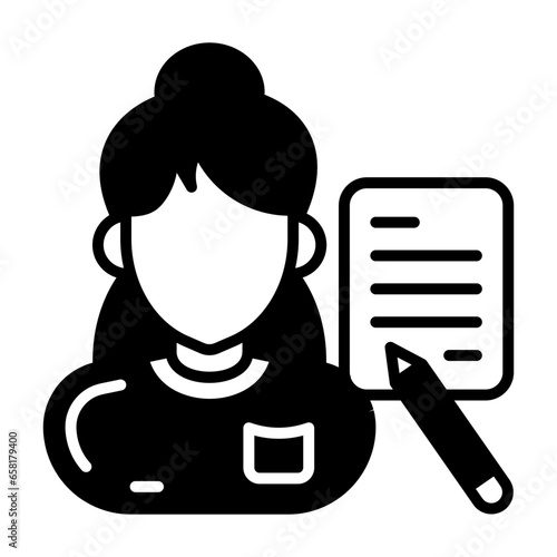 Blogger icon in vector. Illustration