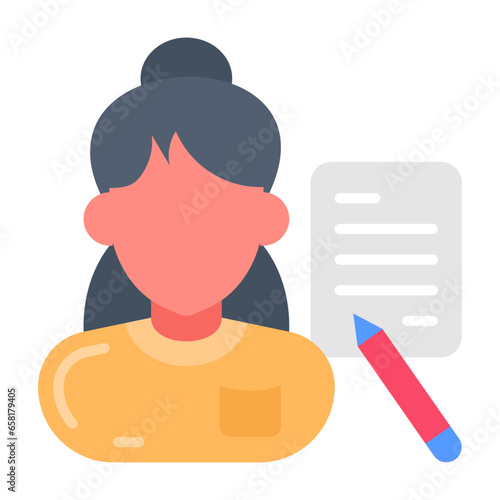 Blogger icon in vector. Illustration