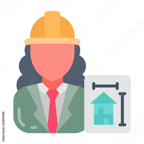 Architect icon in vector. Illustration