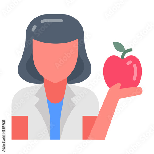 Dietitian icon in vector. Illustration