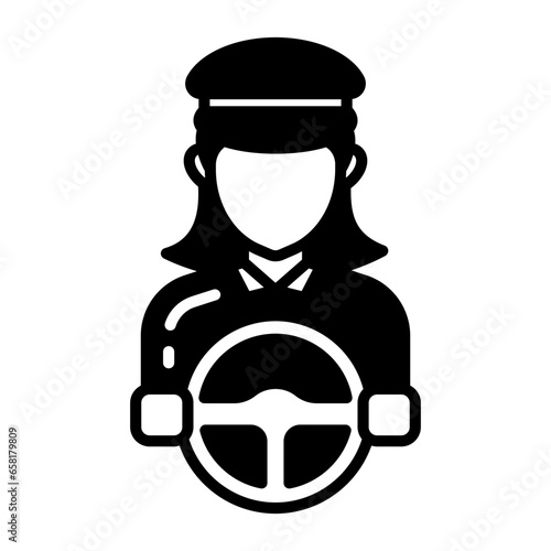 Driver icon in vector. Illustration