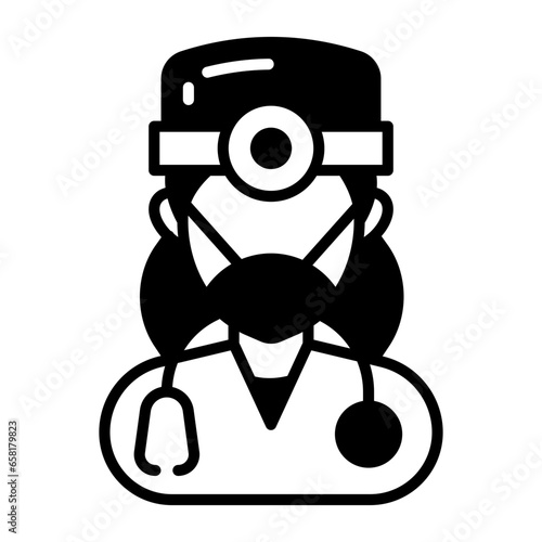 Surgeon icon in vector. Illustration