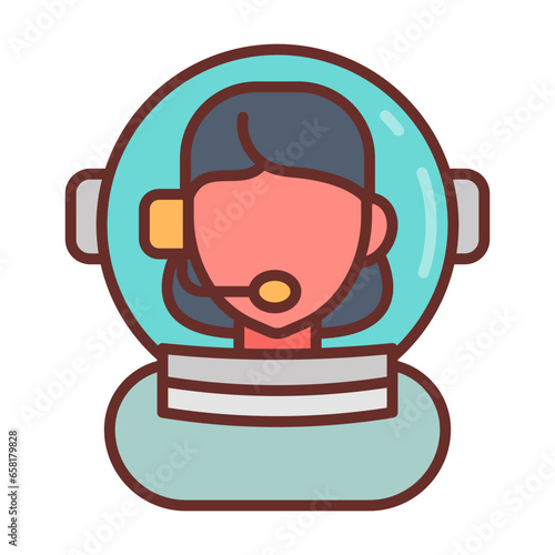 Astronaut icon in vector. Illustration