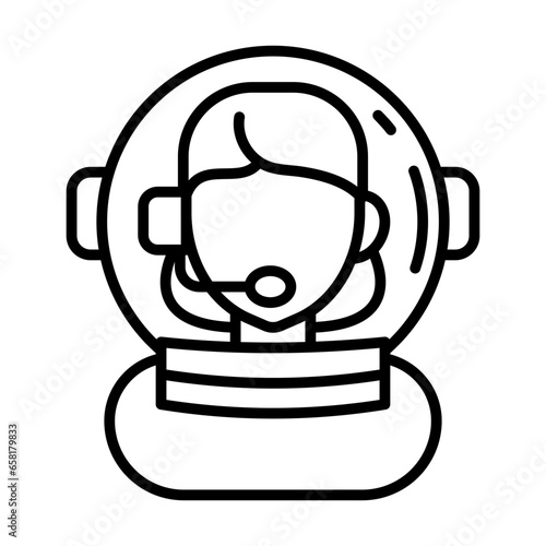 Astronaut icon in vector. Illustration