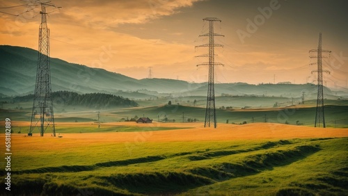 sunset in the mountains