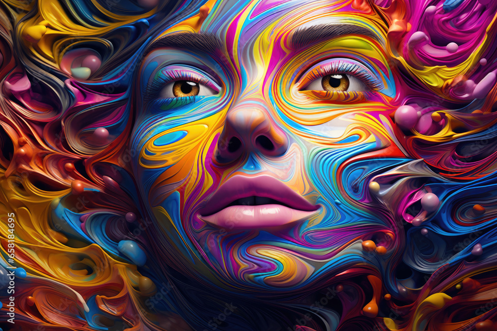 Ethereal Realism: Swirling Psychedelic Patterns