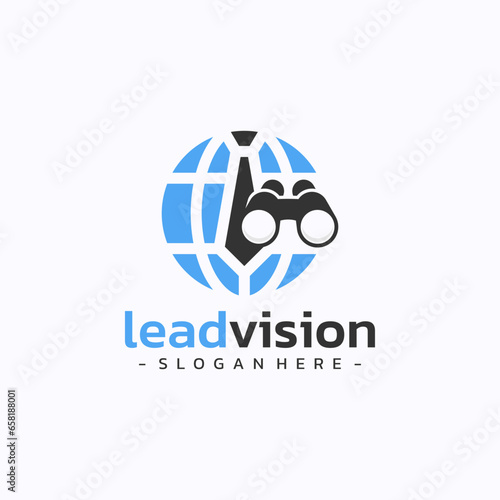 Visionary leadership logo design vector. Insightful leader symbol template.