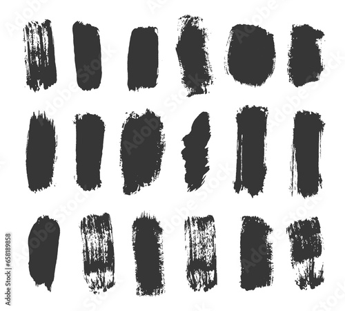 Calligraphy straight smears, stamp, lines. Big collection of black paint, ink brush strokes, brushes, lines, grungy. Grunge design elements for social media.