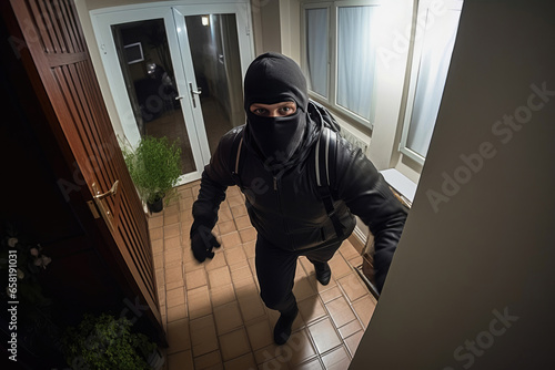 Intruder Caught on Home CCTV photo