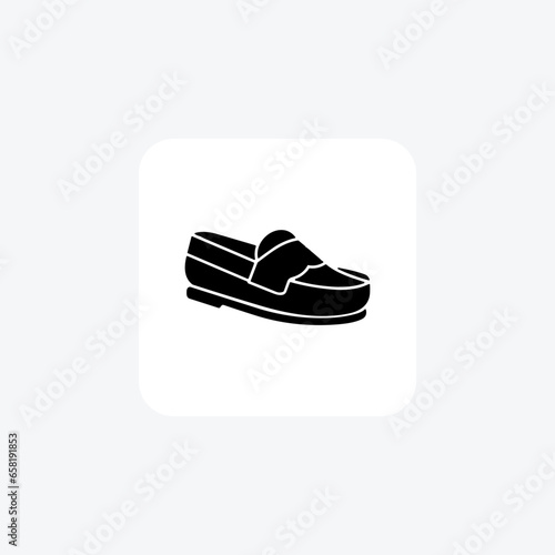  Blue Leather Loafer Shoes and footwear line  Icon set isolated on white background line  vector illustration Pixel perfect

