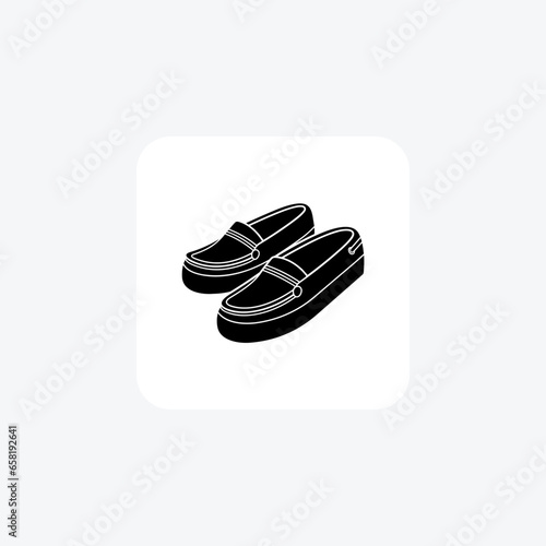   Blue Slip-On Espadrille sandals Shoes and footwear line  Icon set isolated on white background line   vector illustration Pixel perfect

