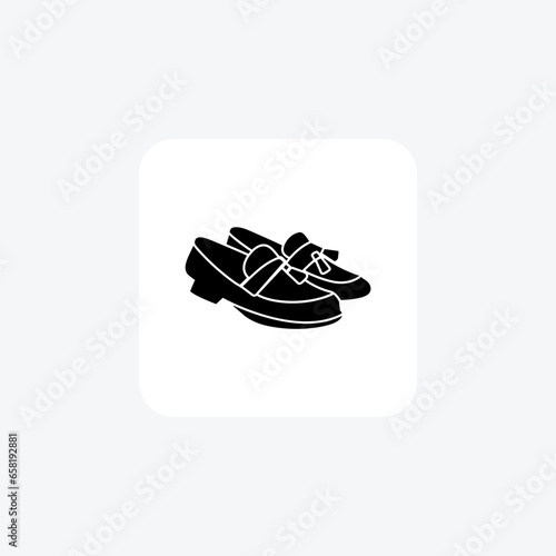  Loafer Sandals Shoes and footwear line   Icon set isolated on white background line   vector illustration Pixel perfect

