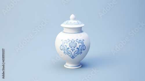 3d Illustration Simple Ceramic Isolated Background