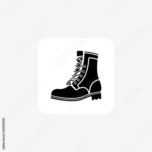 Chelsea ankle Shoes and footwear line Icon set isolated on white background line  vector illustration Pixel perfect

