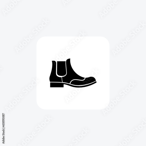  Yellow Wingtip Chelsea Sneakers Shoes and footwear line  Icon set isolated on white background line  vector illustration Pixel perfect

