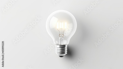 3d Illustration Simple Bulb Isolated Background