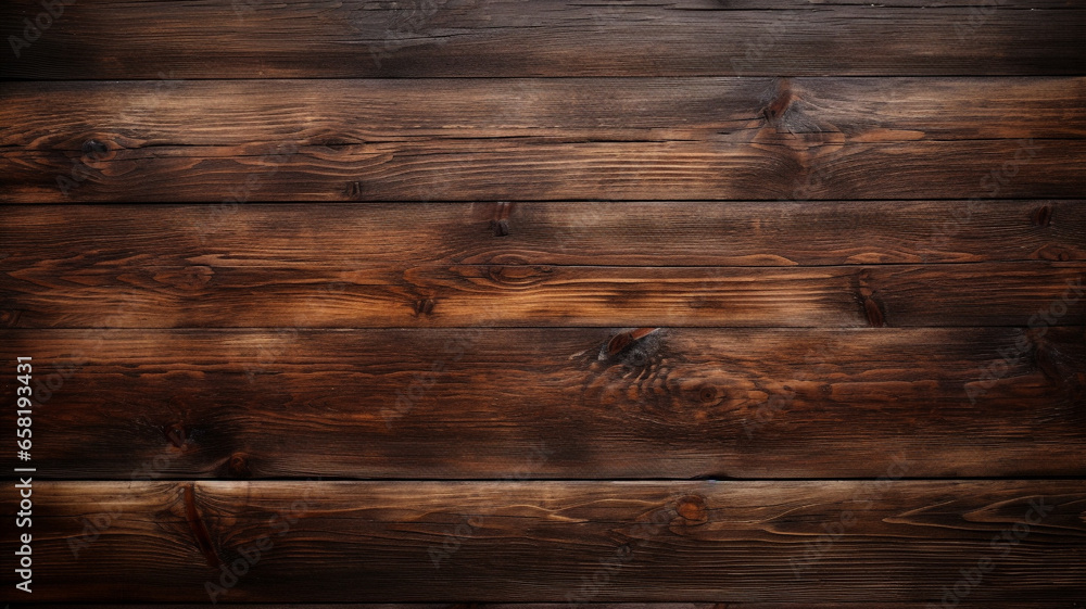 Fototapeta premium illustration of old brown wood texture background. Created with Generative AI