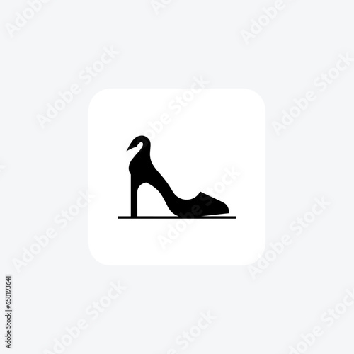 Mule Women's Shoes and footwear line  Icon set isolated on white background line  vector illustration Pixel perfect


