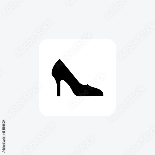 Purple Slingback Heel Women's  Shoes and footwear line  Icon set isolated on white background line vector illustration Pixel perfect

