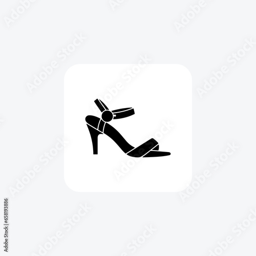 Pointed Toe Mules Women's Shoes and footwear Flat Color Icon set isolated on white background flat color vector illustration Pixel perfect