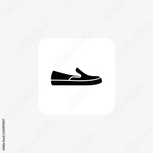 Red Slingback Flat Women's Shoes and footwear Flat Color Icon set isolated on white background flat color vector illustration Pixel perfect