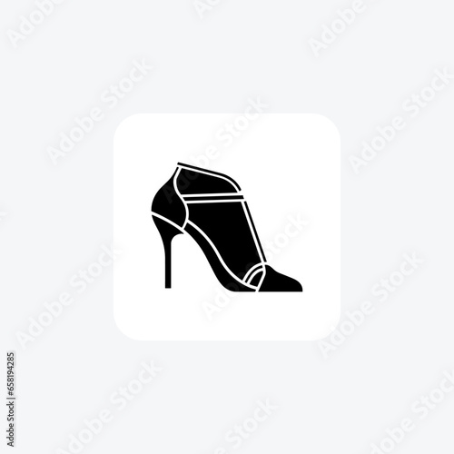 Sky blue Mary Jane Women's Shoes and footwear Flat Color Icon set isolated on white background flat color vector illustration Pixel perfect