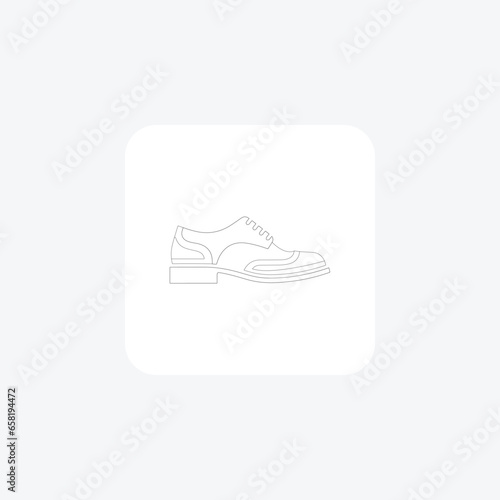 Bold Orange Brogues Shoes and footwear Flat Color Icon set isolated on white background flat color vector illustration Pixel perfect
