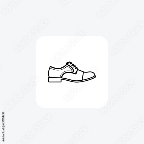 Red Derby Brogue Boots Shoes and footwear Flat Color Icon set isolated on white background flat color vector illustration Pixel perfect
