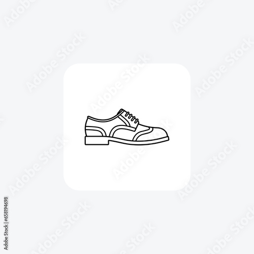 Green Derby Brogue Boots Shoes and footwear Flat Color Icon set isolated on white background flat color vector illustration Pixel perfect