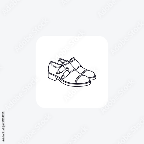 White Oxford Boots Shoes and footwear Flat Color Icon set isolated on white background flat color vector illustration Pixel perfect
