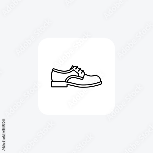 Blue Oxford Boots Shoes and footwear Flat Color Icon set isolated on white background flat color vector illustration Pixel perfect