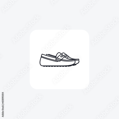 Red Oxford Boots Shoes and footwear Flat Color Icon set isolated on white background flat color vector illustration Pixel perfect