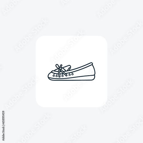 Suede Penny Driver Moccasins red hot Shoes and footwear Flat Color Icon set isolated on white background flat color vector illustration Pixel perfect