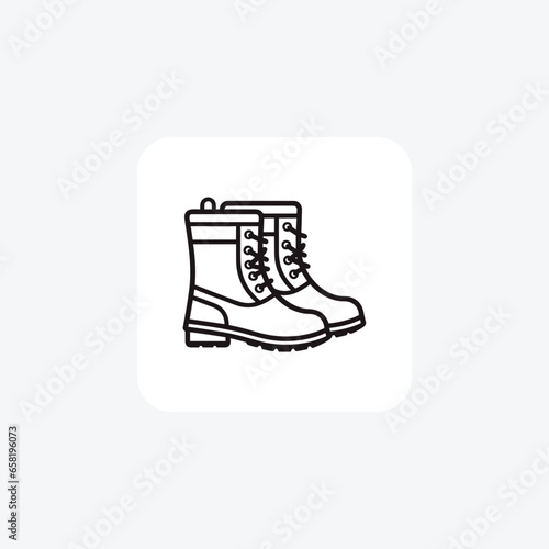 Leather Chelsea Boots Shoes and footwear Flat Color Icon set isolated on white background flat color vector illustration Pixel perfect