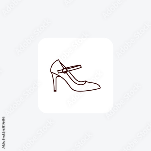 blue women slingback  Women's Shoes and footwear line Icon set isolated on white background vector illustration Pixel perfect