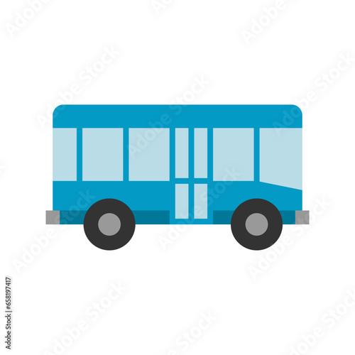 Bus public city transport icon. Passenger bus, isolated on white background.