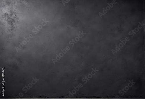 Cement black textured background. Dark gray cement background. Close-up view of facade dark gray cement background. Generative AI