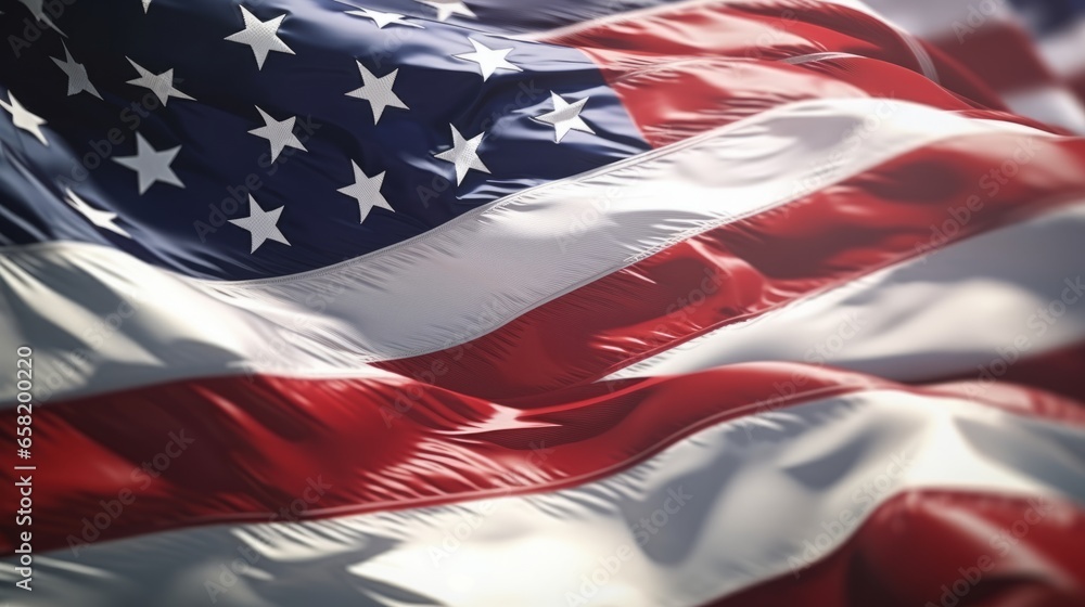 Obraz premium Flag of the United States. USA flag closeup. America flag. 