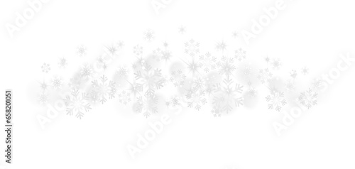 Isolated falling snow or snowflakes.