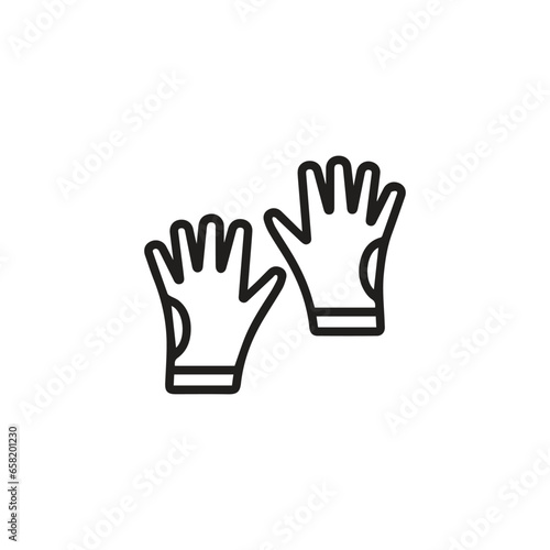 Hand Gloves icon vector. Linear style sign for mobile concept and web design. Hand Gloves symbol illustration. Pixel vector graphics - Vector. 