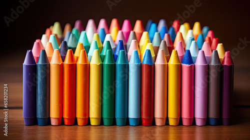 colorful crayons background