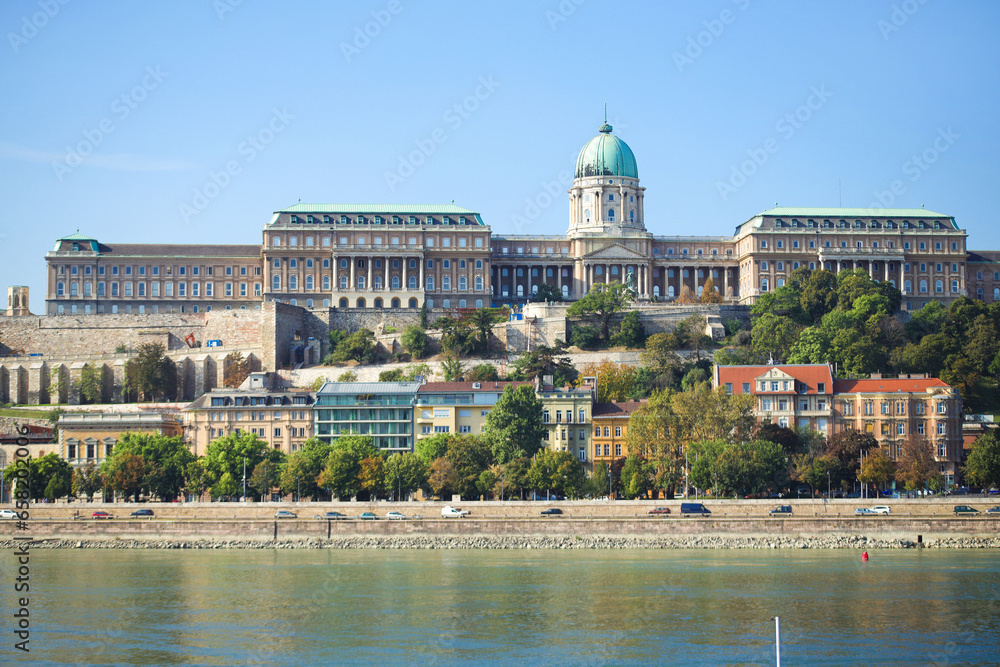 View at Buda Castle and river Danube, Budapest - Hungary