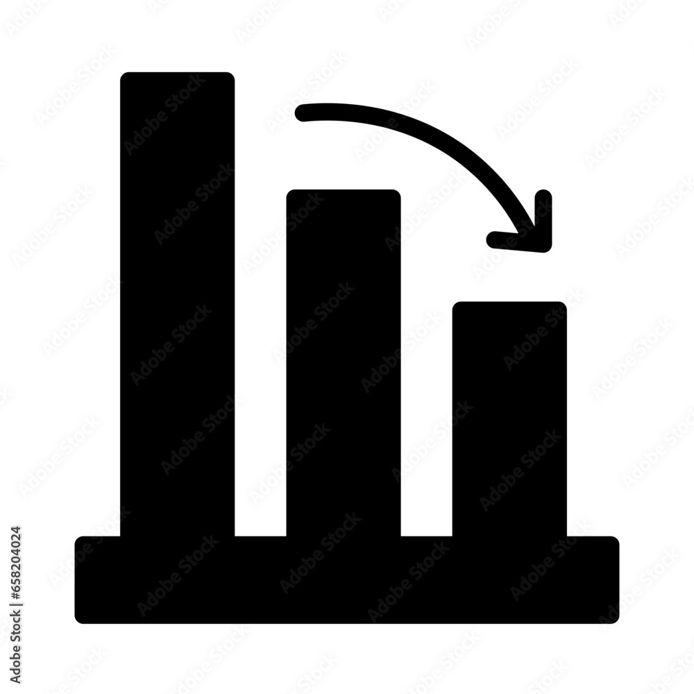 Chart Manage Risk Icon Solid Chart Manage Risk Icon Solid