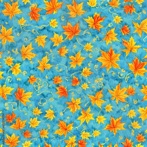 pattern background with maple leaf