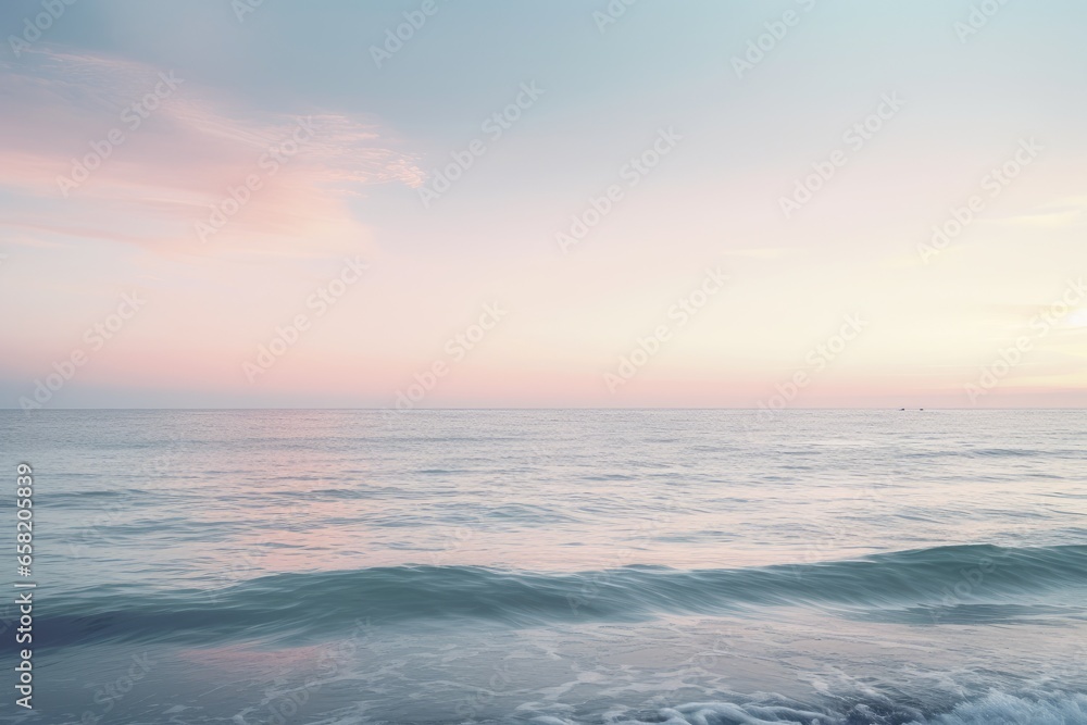 A calming background image showcasing a soft pastel sunset